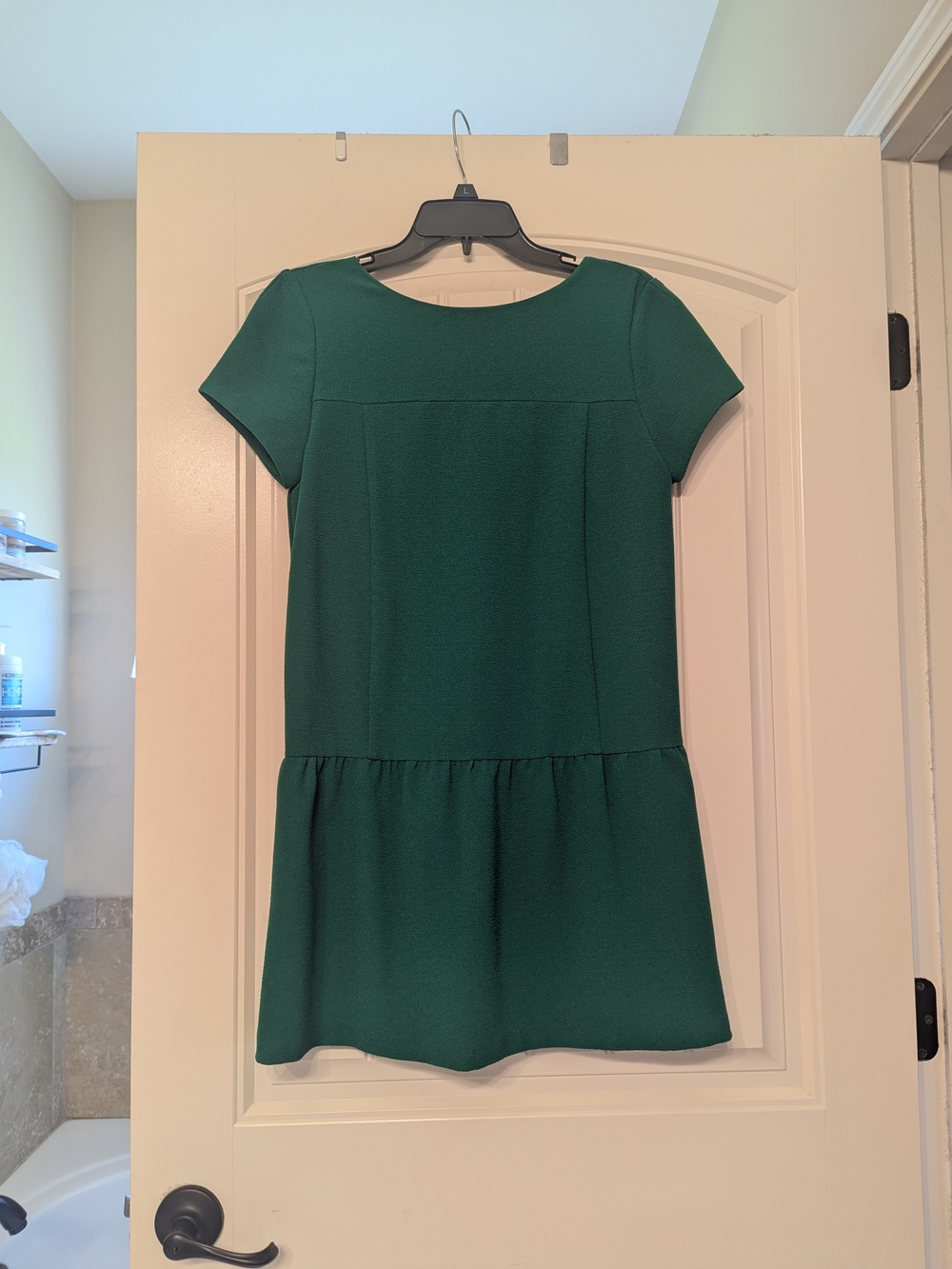 CO Women's Dark Green Drop Waist Dress